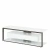 TV Regal Mit Klappe In Weiß & Anthrazit - Latenda -Lana Sales tv regal mit klappe in weiss anthrazit aus glas stahl latenda f