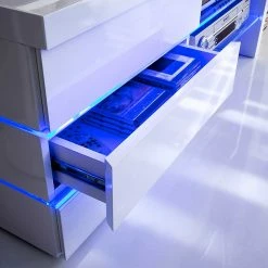 TV-Regal Lynn In Weiß -Lana Sales tv regal weiss glasboeden lynn 03