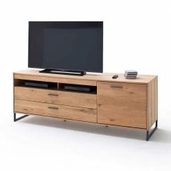 TV Schrank Aus Eiche Bianco Geölt - Assela -Lana Sales tv schrank aus eiche bianco geoelt mit metallgriffen assela 01