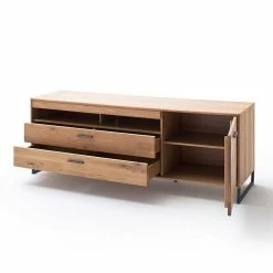 TV Schrank Aus Eiche Bianco Geölt - Assela -Lana Sales tv schrank aus eiche bianco geoelt mit metallgriffen assela 02