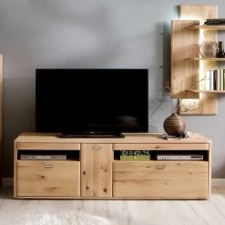 TV Schrank Aus Massivholz Eiche - Destal -Lana Sales tv schrank aus massivholz eiche 186 cm breit destal 01