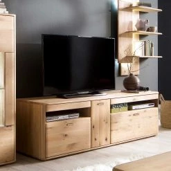 TV Schrank Aus Massivholz Eiche - Destal -Lana Sales tv schrank aus massivholz eiche 186 cm breit destal 02