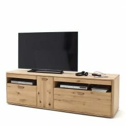 TV Schrank Aus Massivholz Eiche - Destal -Lana Sales tv schrank aus massivholz eiche 186 cm breit destal 03