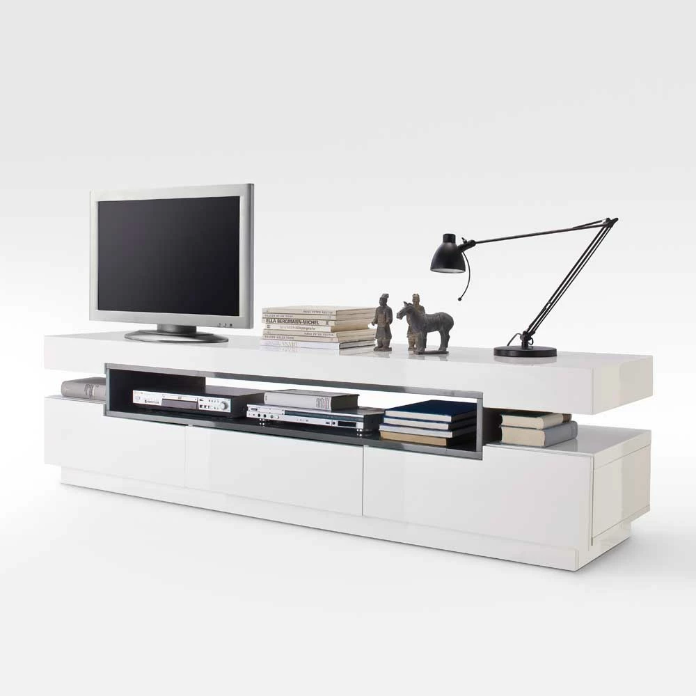 TV Sideboard Laxie in Weiß Hochglanz TV Sideboard Laxie In Weiß Hochglanz -Lana Sales tv sideboard weiss hochglanz 200 cm breit laxie html 05