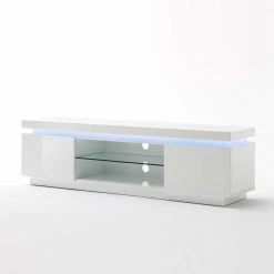 TV Tisch Tovic In Hochglanz Weiß