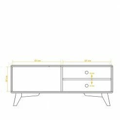TV Tisch Mit Tür & Fächern Aus Kernbuche - Junola -Lana Sales tv tisch mit tuer faechern aus kernbuche geoeltes massivholz junola 02