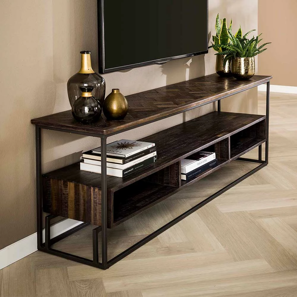TV Tisch Regal Aus Teak Massivholz - Dionassa 5 TV Tisch Regal Aus Teak Massivholz - Dionassa – Bild 3