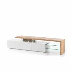 TV Tisch Heaven In Weiß -Lana Sales tv tisch weiss mit asteiche massivholz heaven 04