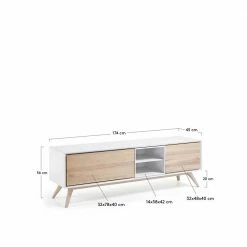 TV-Tisch Ivorino Mit Zwei Stauraum Klappen 11 TV-Tisch Ivorino Mit Zwei Stauraum Klappen -Lana Sales tv tisch zwei stauraum klappen weiss und esche teilmassiv 174cm breit ivorino 03