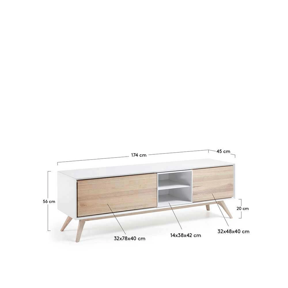 TV-Tisch Ivorino Mit Zwei Stauraum Klappen 6 TV-Tisch Ivorino Mit Zwei Stauraum Klappen – Bild 4