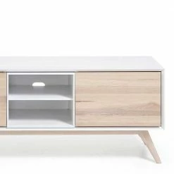 TV-Tisch Ivorino Mit Zwei Stauraum Klappen 13 TV-Tisch Ivorino Mit Zwei Stauraum Klappen -Lana Sales tv tisch zwei stauraum klappen weiss und esche teilmassiv 174cm breit ivorino 05