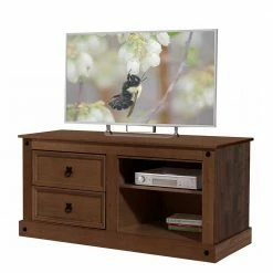 TV Unterschrank Aus Kiefer Dunkel - Quarzas -Lana Sales tv unterschrank aus kiefer dunkel gebeizt geoelt quarzas 01