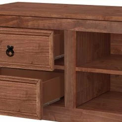 TV Unterschrank Aus Kiefer Dunkel - Quarzas -Lana Sales tv unterschrank aus kiefer dunkel gebeizt geoelt quarzas 03