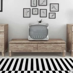 TV Unterschrank Welkin Aus Eiche Massivholz -Lana Sales tv unterschrank eiche massivholz weiss geoelt welkin 01