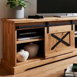 TV Unterschrank Im Mexiko Landhausstil - Ele -Lana Sales tv unterschrank im mexiko landhausstil aus wildeiche massivholz metall ele 03