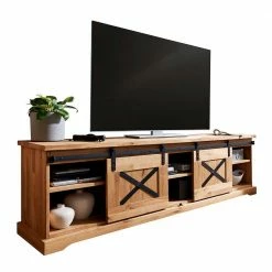 TV Unterschrank Im Mexiko Landhausstil - Ele -Lana Sales tv unterschrank im mexiko landhausstil aus wildeiche massivholz metall ele 05