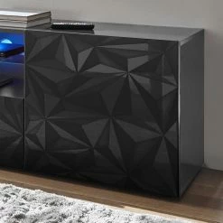 TV Unterschrank In Anthrazit Hochglanz - Kuriasna 11 TV Unterschrank In Anthrazit Hochglanz - Kuriasna -Lana Sales tv unterschrank in anthrazit hochglanz mit geometrischem muster druck kuriasna 03
