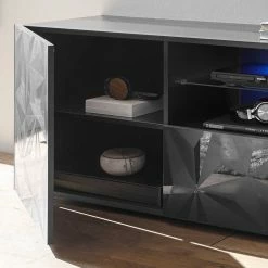TV Unterschrank In Anthrazit Hochglanz - Kuriasna 12 TV Unterschrank In Anthrazit Hochglanz - Kuriasna -Lana Sales tv unterschrank in anthrazit hochglanz mit geometrischem muster druck kuriasna 04