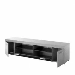 TV Unterschrank In Beton Optik & Anthrazit - Evelba -Lana Sales tv unterschrank in beton optik anthrazit mit metallgriffen evelba 03