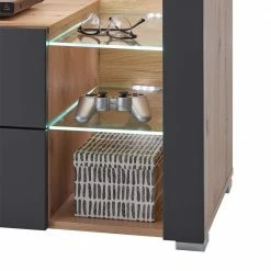 TV Unterschrank In Grau & Asteiche Dekor - Noelle 11 TV Unterschrank In Grau & Asteiche Dekor - Noelle -Lana Sales tv unterschrank in grau asteiche dekor mit led beleuchtung noelle 03