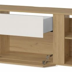 TV Unterschrank In Hellgrau & Wildeiche - Colomas -Lana Sales tv unterschrank in hellgrau wildeiche mit 2 tueren schublade klappe colomas 04