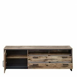 TV Unterschrank In Holz Antik Dekor - Olegana -Lana Sales tv unterschrank in holz antik dekor und dunkelgrau olegana 02