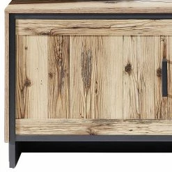 TV Unterschrank In Holz Antik Dekor - Olegana -Lana Sales tv unterschrank in holz antik dekor und dunkelgrau olegana 03
