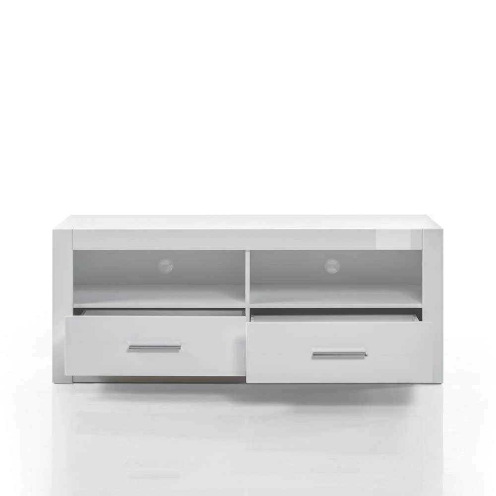 TV Unterschrank In Weiß Hochglanz Yulis Mit 2 Fächern 8 TV Unterschrank In Weiß Hochglanz Yulis Mit 2 Fächern – Bild 6