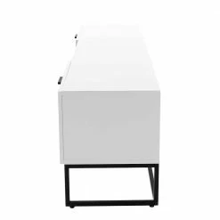 TV Unterschrank In Weiß & Schwarz - Heydna -Lana Sales tv unterschrank in weiss schwarz mit schublade klappe 2 faechern heydna 05