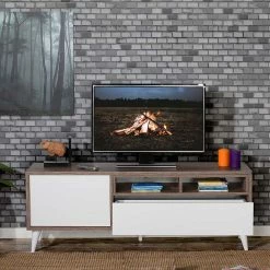 TV Unterschrank Mit Aufsatz 150 Cm Breit - Mauriciana 9 TV Unterschrank Mit Aufsatz 150 Cm Breit - Mauriciana -Lana Sales tv unterschrank mit aufsatz 150 cm breit in weiss hochglanz braun holzoptik mauriciana 02