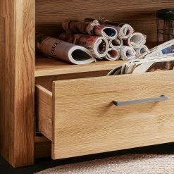 TV Unterschrank Mit Fach & Schublade - Loitons -Lana Sales tv unterschrank mit fach schublade aus geoeltem wildeichenholz loitons 04