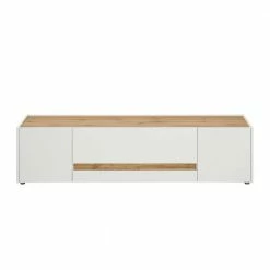 TV Unterschrank Mit Schublade & Zwei Türen - Nonessia -Lana Sales tv unterschrank mit schublade zwei tueren in weiss wildeiche dekor nonessia 03