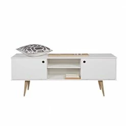 TV Unterschrank Sitana Mit Schiebetüren -Lana Sales tv unterschrank schiebetueren retro weiss sitana 05