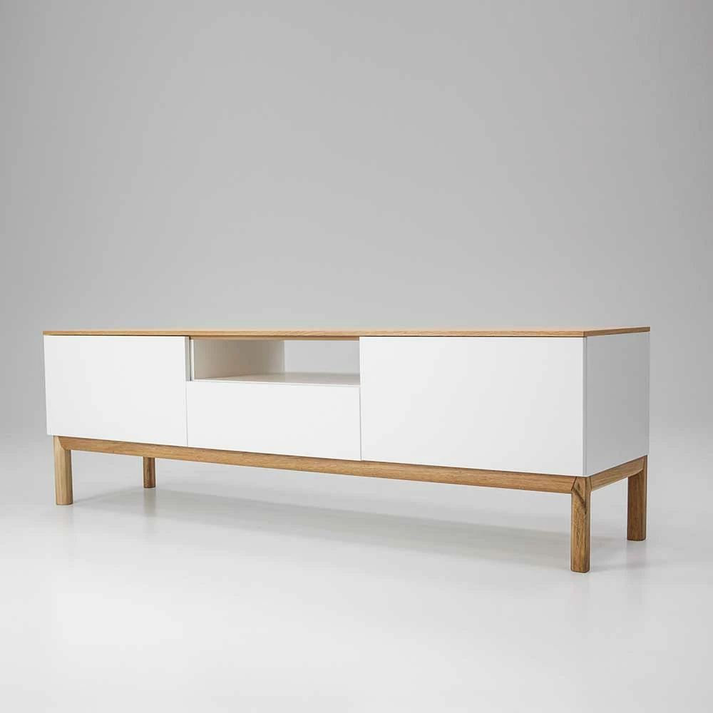 TV Unterschrank Dadoncas In Weiß Eiche 4 TV Unterschrank Dadoncas In Weiß Eiche – Bild 2