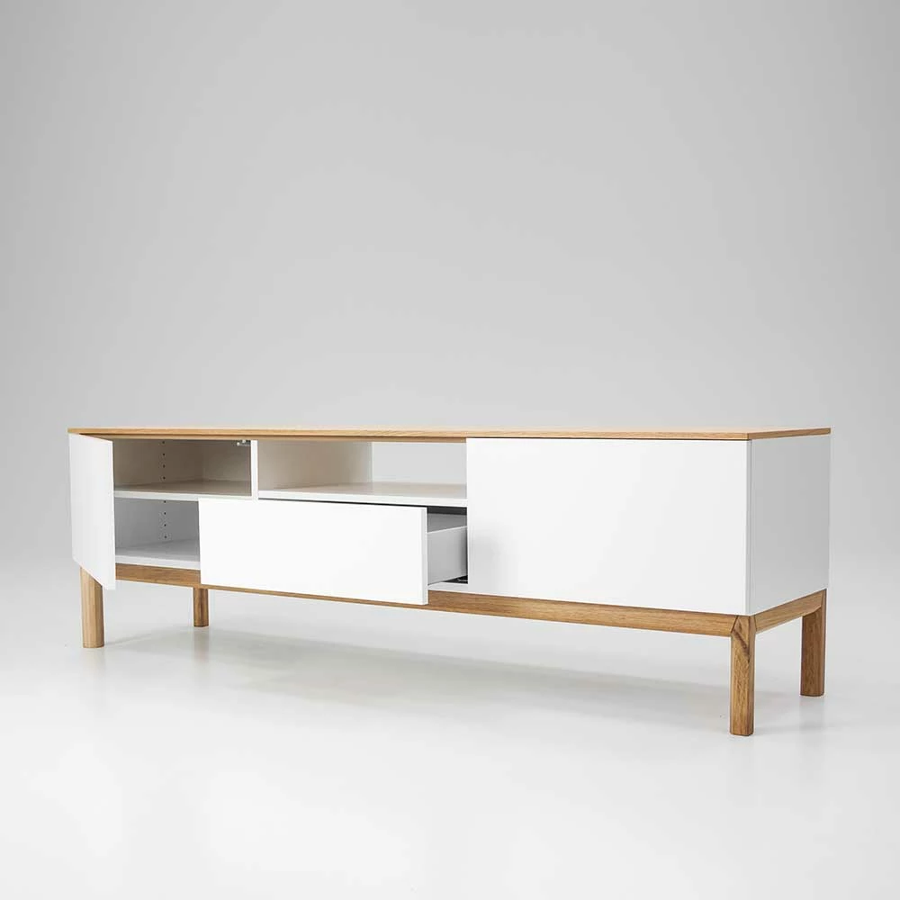 TV Unterschrank Dadoncas In Weiß Eiche 5 TV Unterschrank Dadoncas In Weiß Eiche – Bild 3