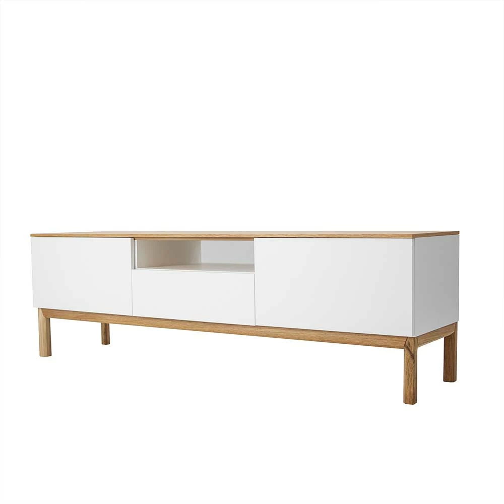 TV Unterschrank Dadoncas In Weiß Eiche 3 TV Unterschrank Dadoncas In Weiß Eiche