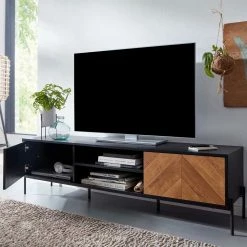 Unterschrank Für TV-Gerät In Eiche - Tiorondo -Lana Sales unterschrank fuer tv geraet in eiche optik fischgraet schwarz tiorondo 02