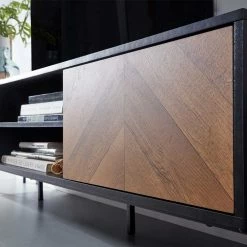 Unterschrank Für TV-Gerät In Eiche - Tiorondo -Lana Sales unterschrank fuer tv geraet in eiche optik fischgraet schwarz tiorondo 03