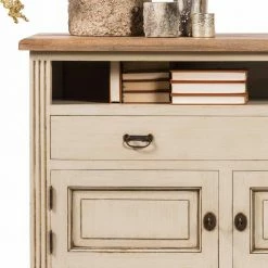 Vintage-Kommode Helsing Aus Weißem Mahagoni Massivholz -Lana Sales vintage kommode aus weissem mahagoni massivholz helsing 03