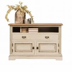 Vintage-Kommode Helsing Aus Weißem Mahagoni Massivholz