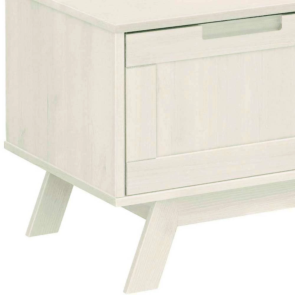 Weiß Lasierte Garderobenbank Mit Zwei Klappen - Uxenov 6 Weiß Lasierte Garderobenbank Mit Zwei Klappen - Uxenov – Bild 4