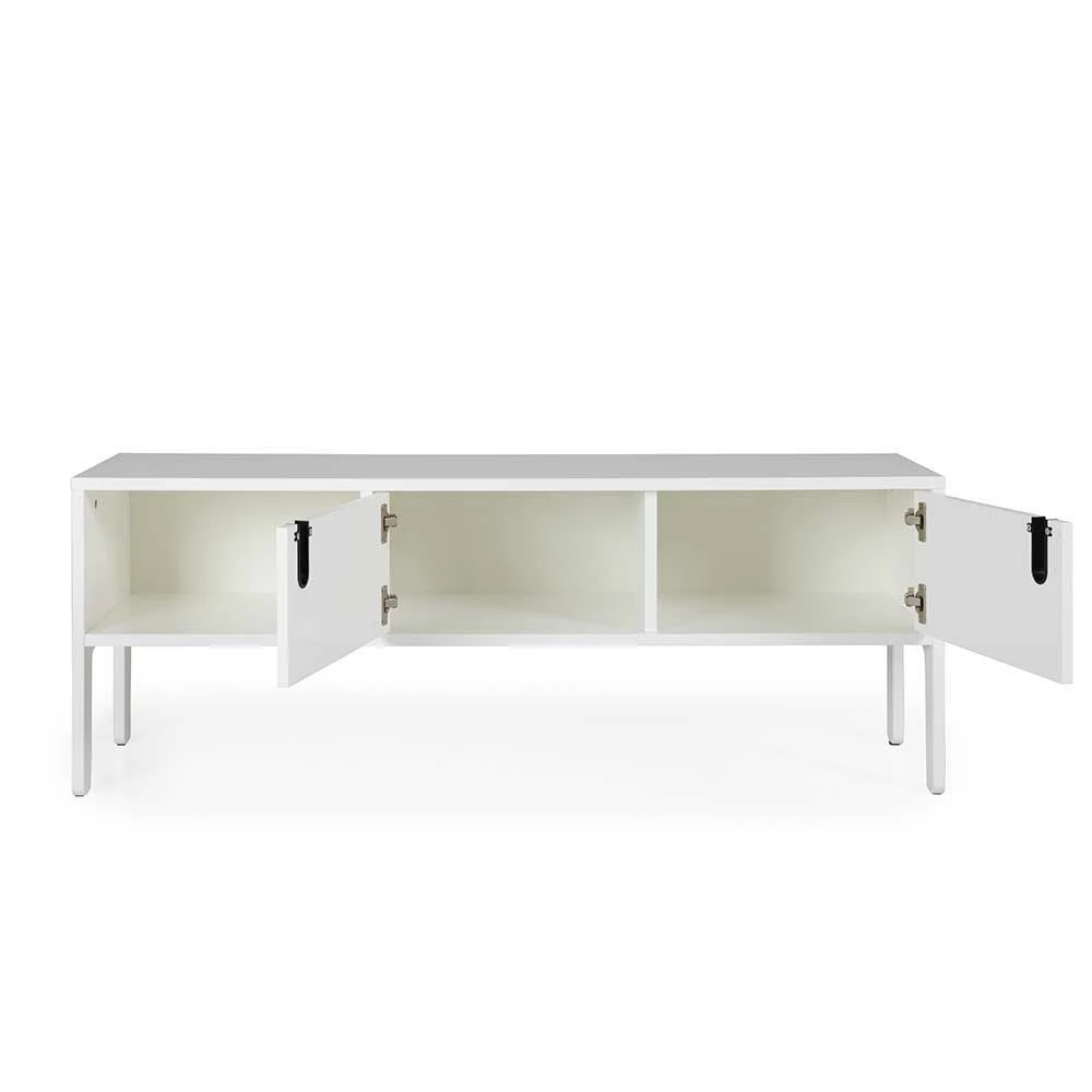 Weiße TV-Bank 137cm Breit Baiamare 2-türig 6 Weiße TV-Bank 137cm Breit Baiamare 2-türig – Bild 4