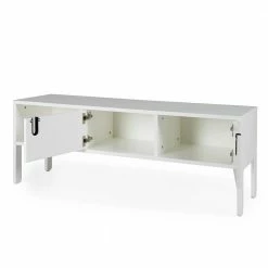 Weiße TV-Bank 137cm Breit Baiamare 2-türig 12 Weiße TV-Bank 137cm Breit Baiamare 2-türig -Lana Sales weisse tv bank 137cm breit 2 tuerig 1 fach offen baiamare 05