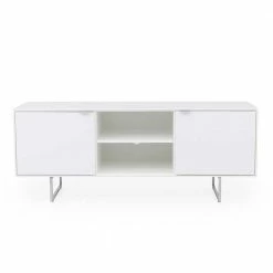 Weißer TV Unterschrank 146 Cm Breit - Antilva -Lana Sales weisser tv unterschrank 146 cm breit mit zwei tueren zwei faechern antilva 02