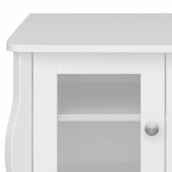 Weißer TV Unterschrank Mit Zwei Glastüren - Dosalino -Lana Sales weisser tv unterschrank mit zwei glastueren zwei faechern dosalino 05