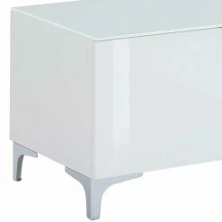 Weißes Design-Lowboard Mit Zwei Schubladen & Klappe - Zivta -Lana Sales weisses design lowboard mit zwei schubladen klappe 135x44x46 cm zivta 03