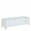 Weißes Design-Lowboard Mit Zwei Schubladen & Klappe - Zivta 1 Weißes Design-Lowboard Mit Zwei Schubladen & Klappe - Zivta -Lana Sales weisses design lowboard mit zwei schubladen klappe 135x44x46 cm zivta f