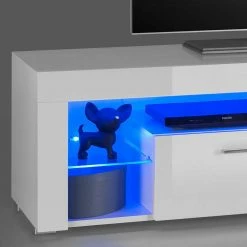 Weißes Hochglanz TV Board Beleuchtet - Cessma 9 Weißes Hochglanz TV Board Beleuchtet - Cessma -Lana Sales weisses hochglanz tv board beleuchtet led mit klappenfach cessma 02