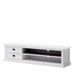 Weißes Lowboard Für Fernseher Venzeno Im Landhaus Stil