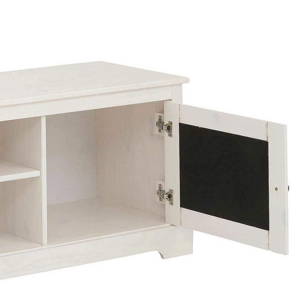 Weißes TV Board 2-türig Mit Geflecht - Isvair 7 Weißes TV Board 2-türig Mit Geflecht - Isvair – Bild 5